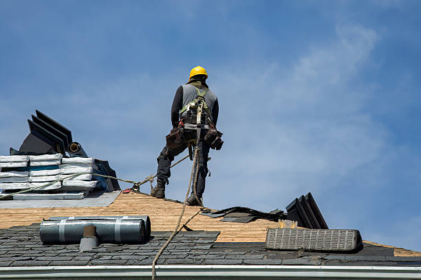 Professional Roofing technician working in Strafford, NH